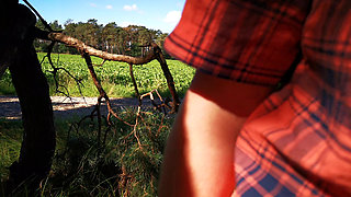 Hard Titslapping in the Woods