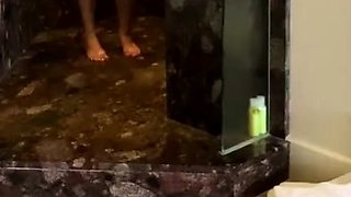 Girl Plays With Pussy In The Shower While No One Is Near