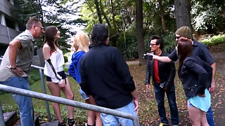 Extreme Wild Gang Bang with Beautiful Girls Who Want to Suck and Fuck Big Hard Cocks