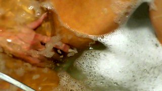 Awesome Big Boobs Blonde Masturbates In The Shower