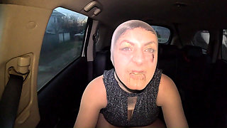 Risky Trip in Full Pantyhose Encasement Nylon Doll in the Car Ep. 336