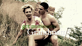 Cougar fucks 2 cocks by Grandmams