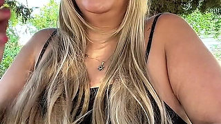 BBW Brazilian MILF Goddess Morning Outdoor Smoking Ritual Showing Thighs