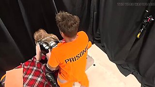 British Police Officer Punishes Bad Girl Prisoner With Caning & Hard Fucking - Big Tits BBW In Uniform Role Play