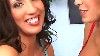 Threesome Two Amazing Beautiful and Hot Lesbian MILF and a Big Dick Guy