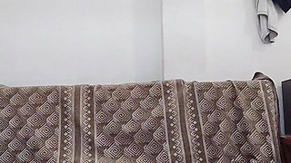 Desi Indian GF Secretly Fingering and Fucking Big Bnana Her Stepbrother Room for His Audience