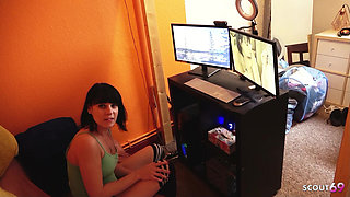 German Step-sister Maria Saint Caught Watching Porn and Seduce to POV Fuck