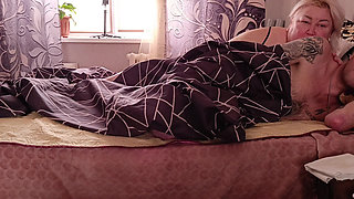 Shared a Bed with a Neighbor Fucked Her in the Mouth and Pussy Doggy Style