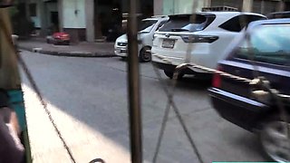 Cute Thai teen amateur fucks a Farang