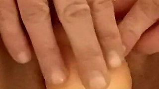 Rubbing Toy Pussy Against Mine. Close up Lesbian Rubbing. Pussy Toy