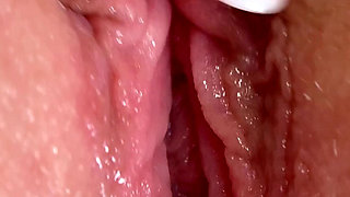 Super Close-up Wet Pink Pussy and Clit Orgasm