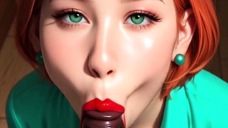 Stunning redhead brunette blonde pov blowjobs in hut beach