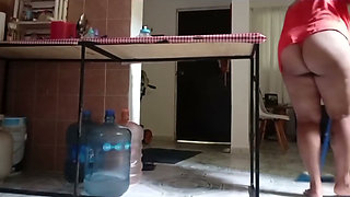 Karmica MILF BBW Chubby Mexican in the Kitchen