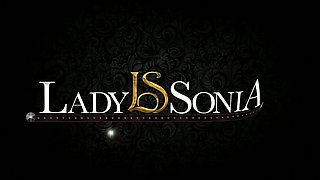Lady Sonia spreads open wide in black nylons