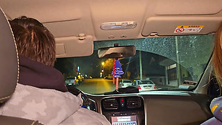 A double blowjob in my friend's car DIRTY MORBID GIRLS