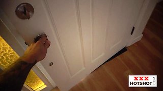 Busty babe in highheels rims BFs asshole after orgasm