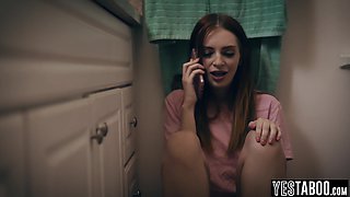 Pregnant petite eighteen years old got laid by stepdad