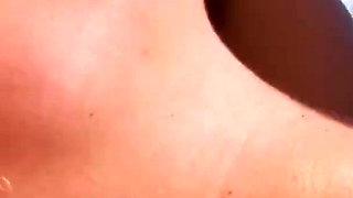 Super hot blonde milf gets sprayed with a hot load on her big tits