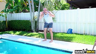 Stepbro Fucks Her By The Pool