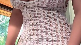 Louisa Khovanski Busty MILF Shakes Her Ass In White Dress