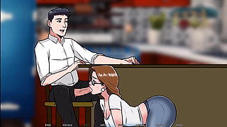 Dawn of Malice: stepmom sucks her stepson's big cock, got covered with sticky cum ep 18