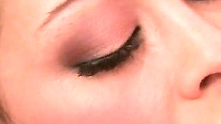 Dick Craving Babes Scene 1: Sexy Busty Brunette Babe Ends up with Her Face Covered in Semen