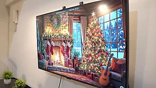 Threesome Christmas Surprise with MILF and Teen Swallowing Cum