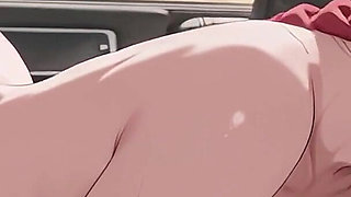 Makima Fucks in the Car on Her Way to Work! Chainsaw Man Uncensored Hentai Ai-generated