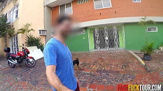 Amateur Latina Deep Throats Big Cock Stranger She Just Met on The Street