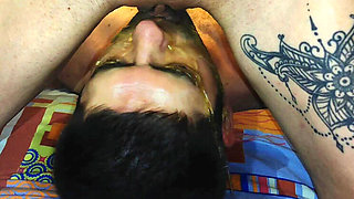 Wife Sits On My Face And Pisses In My Mouth - Extreme Squirting Orgasm & Femdom Humiliation