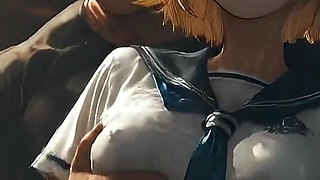 She Looks at Him with Dark Desire as She Unbuttons His Shirt.