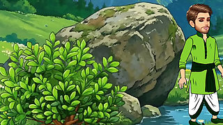 Neelam bhabhi jungle me fake cock chut me dal rahi thi, Raju comes and fucks Neelam ki bade lund se chudai karta hai.