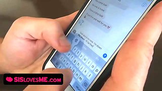 Sis Loves Me - perv brother and his friend take turns hardcore his hot stepsis