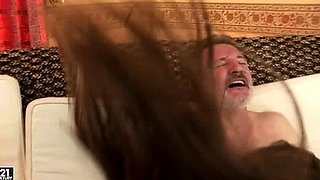 French brunette MILF pounded doggystyle