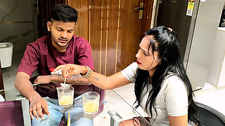 Indian Desi Beautiful Stepsister Fuck Sex with Her Stepbrother, Hindi Audio Video