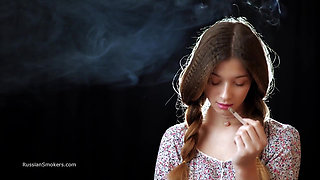 Sexy Russian Girl Smoking Cigarette Slow Tease