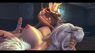 Genshin Impact Hentai - Ninnguang Futanari and Ayaka Fucking Yoimiya - Japanese Asian Manga Anime Film Game Porn
