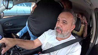 Julia Fontanelli and Binho Ted Ride Carlos Urach in Car Cowgirl Anal