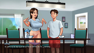 Stepmom VS Stepsister who fucks the tenant better? 2 Summertime Saga