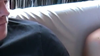 Amateur Raw Kinky Couple Sex as Ariana Fucks Her Boyfriend on the Sofa
