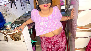 Desi Bhabhi Puts Pomegranate Seeds on Devar’s Cock and Sucks It Before Hard Kitchen Fuck