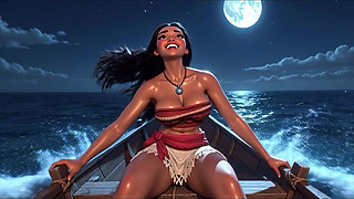 Moana with Massive Breasts and Huge Ass in Passionate Semi Nude Erotic Tropical Islands Scenes
