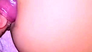 A Huge Cock Pulsates in Her Ass, Filling It with Sperm
