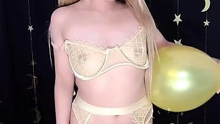 Pink nipple teen fucks her toy