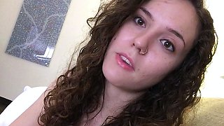 Chubby Brunette Big Boobs Dildo Masturbation