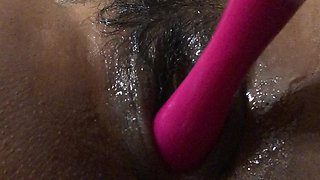 Beautiful Naked Indonesian Wife Work Hard Her Pussy with Dildo