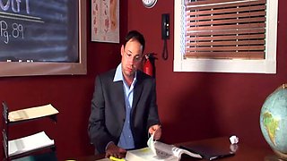 Charlie Lynn's Toned Legs and Cute Feet Earn Her a Hard Fucking from Her Teacher