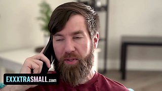 Insane petite whore Ginger Grey gets her Tight Pussy creampied by thick giant cock - exxxtra small