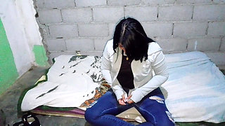 A brunette Latina with a big butt has passionate sex with her neighbor while she is home alone.