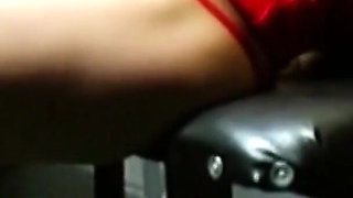 Blonde teen is tied up and fucked by two older guys